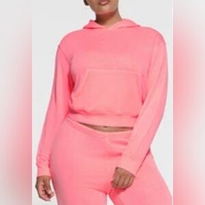 NWOT skims French terry coral modal hoodie sweatshirt pink